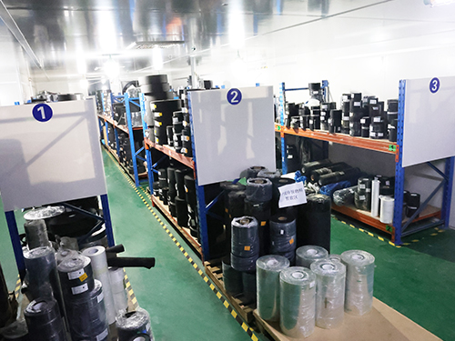 泡棉材料存放區